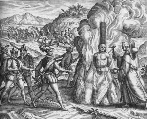 atahualpadeath Atahualpa burned at the stake