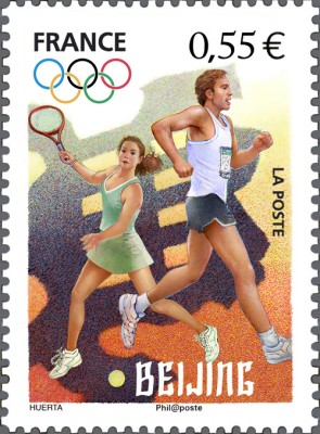 CATHERINE HUERTA CREATES EIGHT POSTAGE STAMPS FOR FRANCE