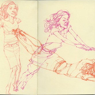 Deanna Staffo's sketchbook featured on "Book By Its Cover" blog