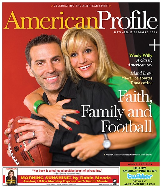 Brendan Moore shoots for cover of American Profile magazine