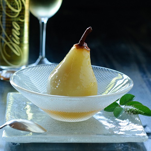 Michael Shay's Pears Poached in Vino Gelato