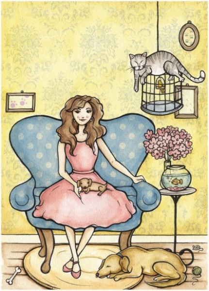 Charla Pettingill illustrates August 2010 cover of Her Nashville Magazine