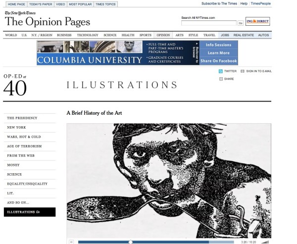 NYT Op-Ed Celebrates 40 Years of Amazing Illustrations