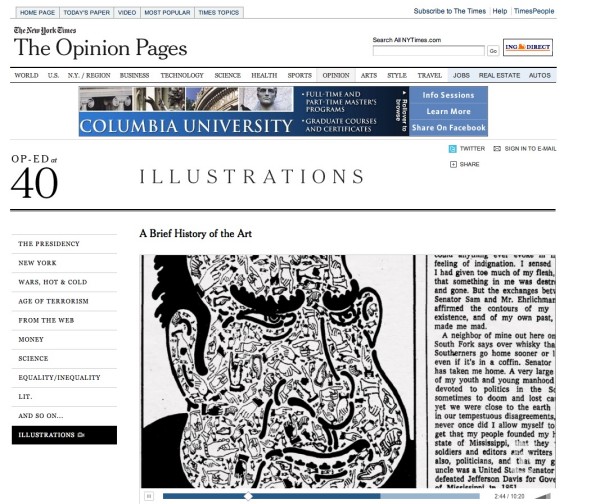 NYT Op-Ed Celebrates 40 Years of Amazing Illustrations