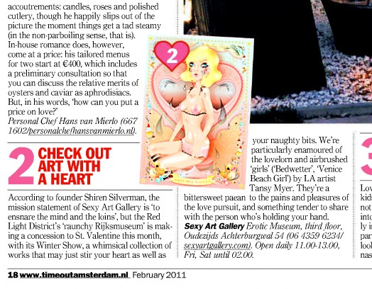 Tansy Myer featured in Time Out Amsterdam magazine