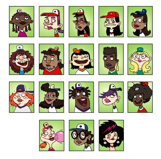 Aaron Blecha Illustrates Baseball Player Characters