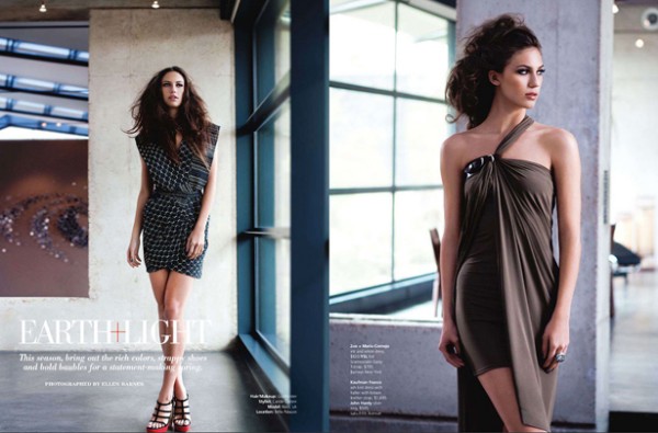 Ellen Barnes shoots "Earth + Light" April fashion