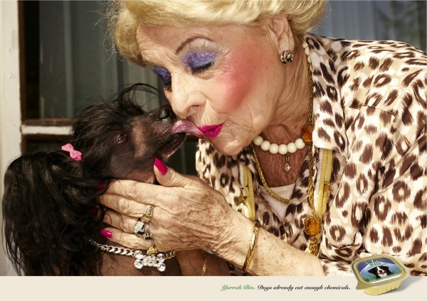 "Dogs already eat enough chemicals" Yarrah Ad Campaign