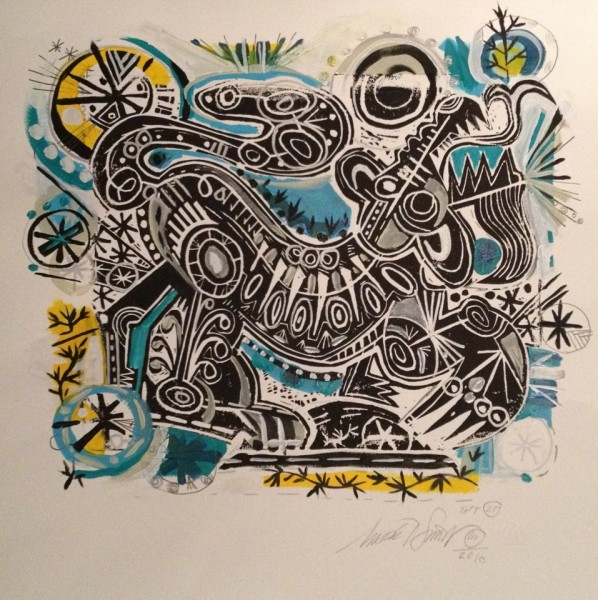 Mark T Smith's New Linoleum Block Print