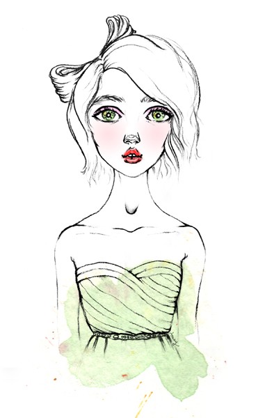 Fashion illustration for Anoushka by Tansy Myer