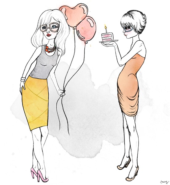 Fashion illustration for Anoushka by Tansy Myer