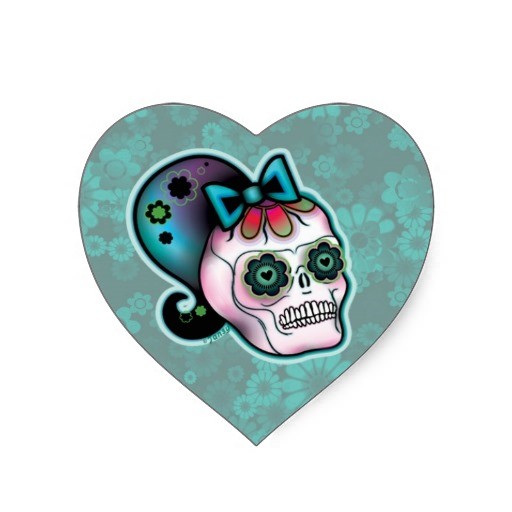 Tansy Myer's "Skulls With Ponytails"