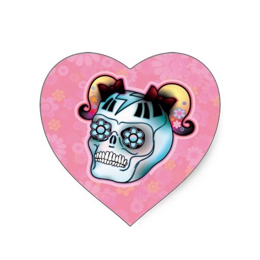 Tansy Myer's "Skulls With Ponytails"