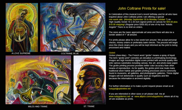 John Coltrane Prints for Sale!
