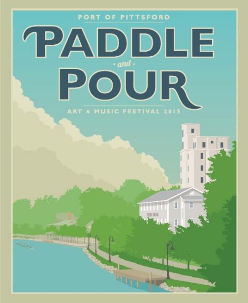Chris Lyons Illustrates For the Paddle & Pour Festival
