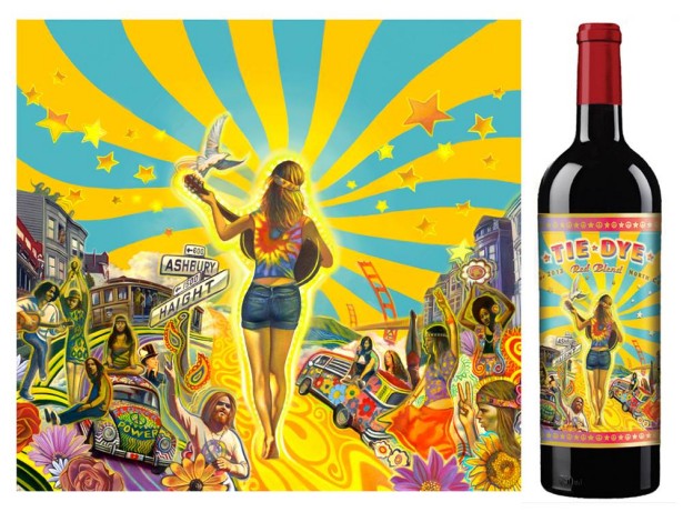 Rudy Gutierrez Creates New Label for Tie Dye Wines