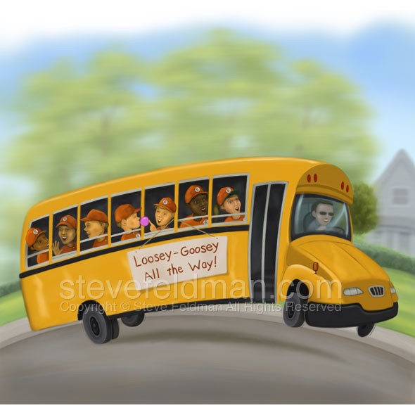 Steve Feldman illustrates Loosey-Goosey Baseball