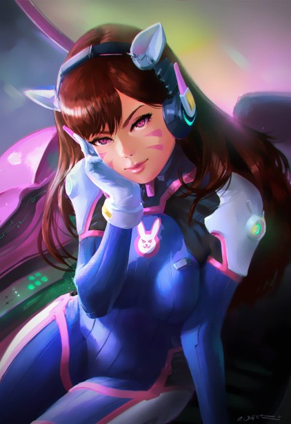 Wetter Illustrates “Overwatch” Character – In Pin-up Form