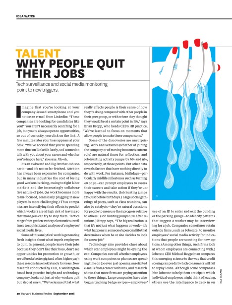 Garland Illustrates Article On Company Attrition