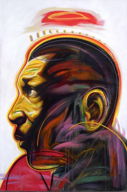 A Saintly Depiction of John Coltrane by Rudy Gutierrez