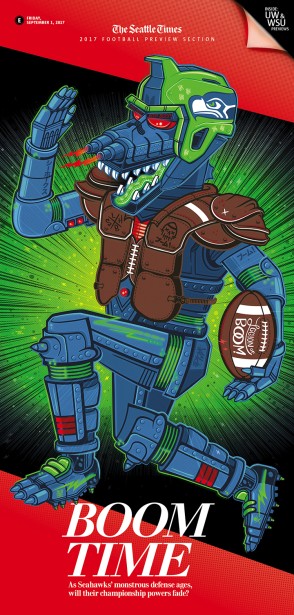 Seattle Times NFL Preview Cover Illustration