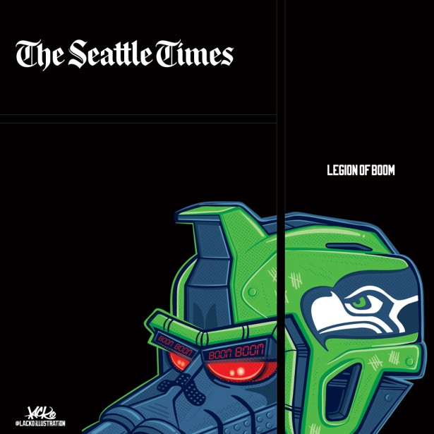 Seattle Times NFL Preview Cover Illustration