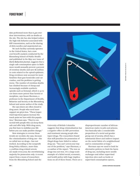 Paul Garland's New Illo for Johns Hopkins Magazine, Fall 2017 Issue.