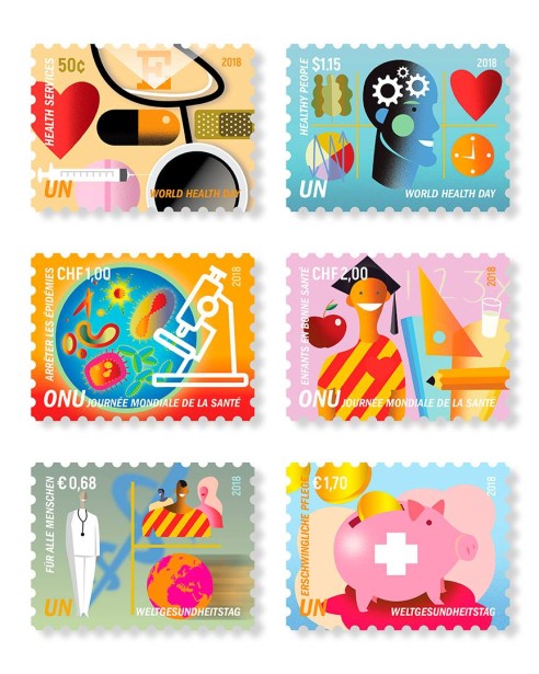 Sergio Baradat's UN Stamps for World Health Organziation