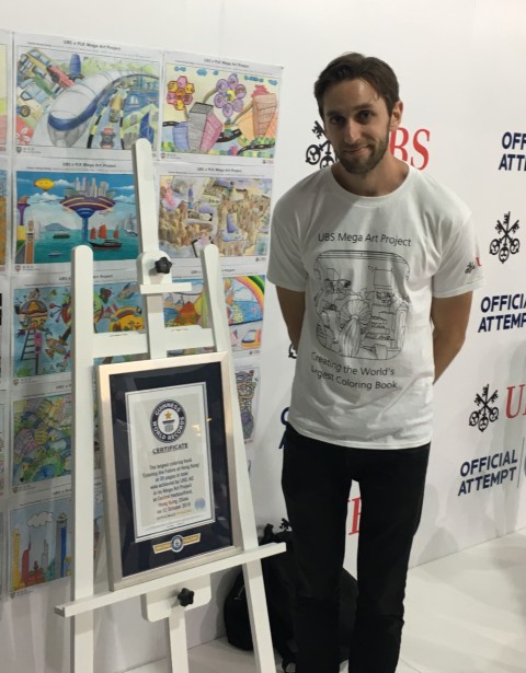 Andreas von Buddenbrock Illustrates for World’s Largest Coloring Book!