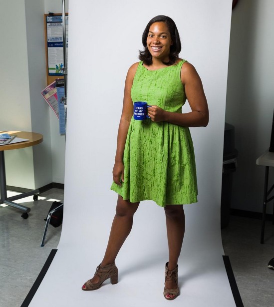 Gosling Photographs Amanda Brown Lierman At DNC Headquarters