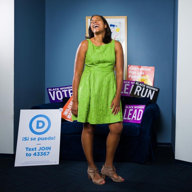 Gosling Photographs Amanda Brown Lierman At DNC Headquarters