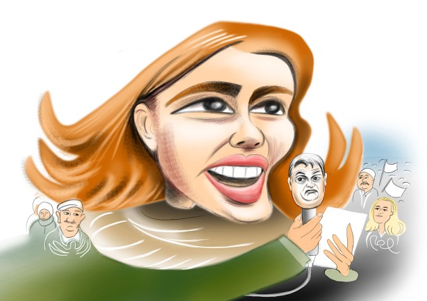 Urs J. Knobel's Caricature of Blanka Nagy for Courrier International