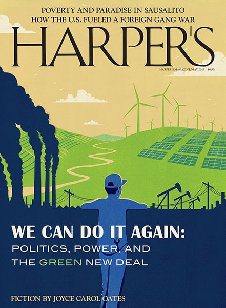 Dan Bejar Illustration on the Cover of Harper's Magazine