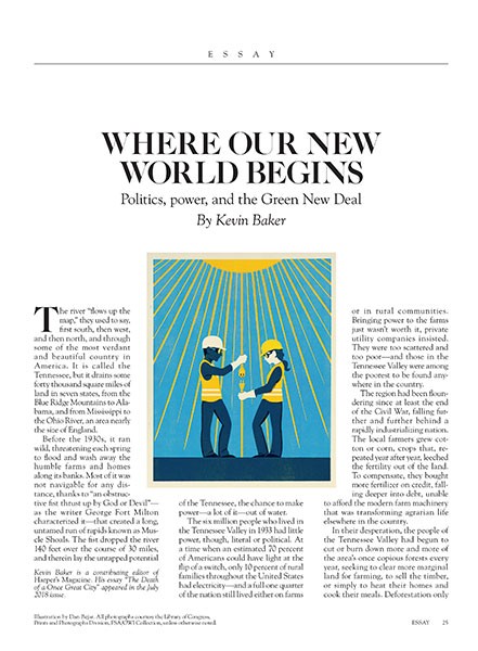 Dan Bejar Illustration on the Cover of Harper's Magazine