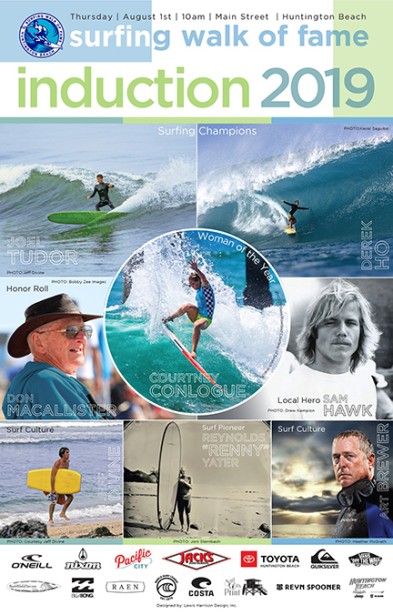 Art Brewer Inducted into 2019 Surfing Walk of Fame for his contribution to surf culture.