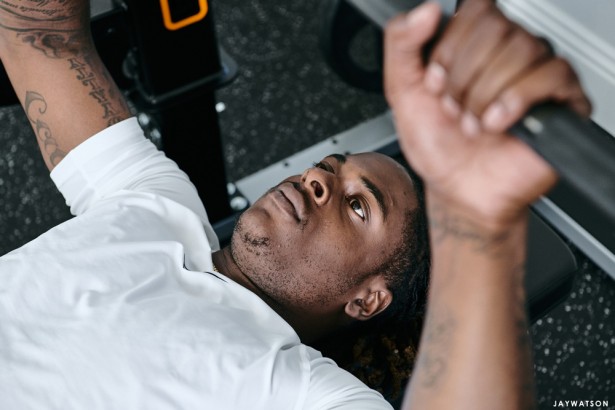 Jay Watson films NFL wide receiver for Matrix Fitness