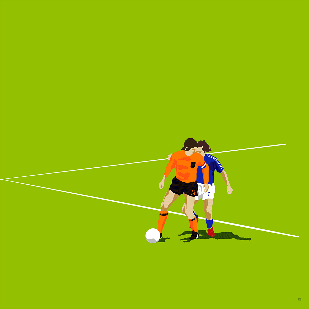 Illustrator Paul Garland creates a gif ‘The Cruyff Turn’