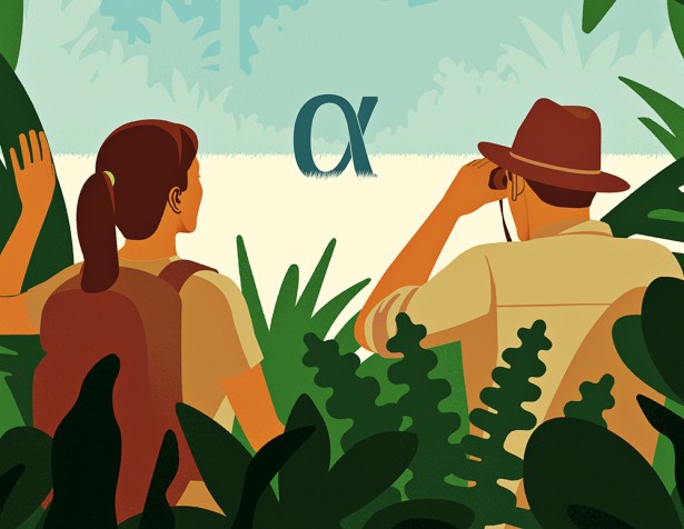 Joey Guidone "Searching for Alpha" Illustration