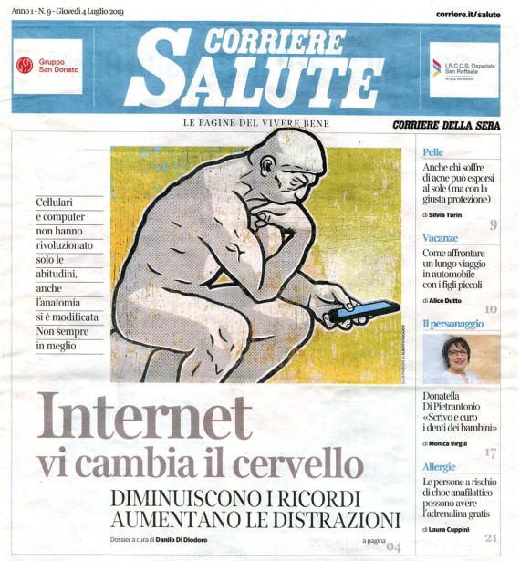 Alberto Ruggieri illustrates the cover for " Corriere Salute"