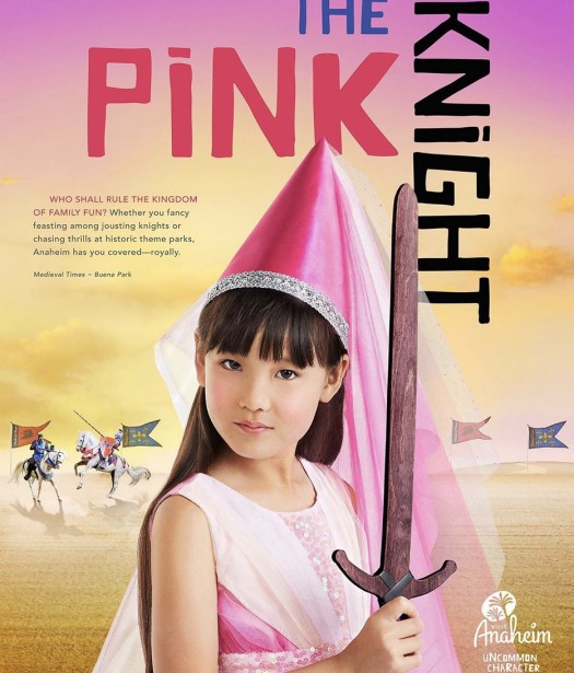 Holland Photographs A "Pink Knight" for Anaheim Campaign