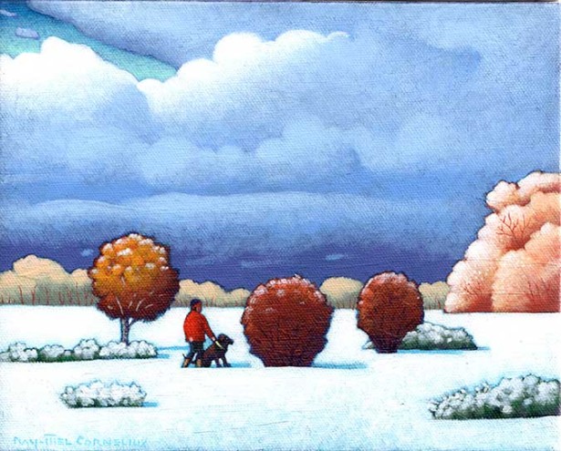 Cornelius Paints A Small Winter Landscape