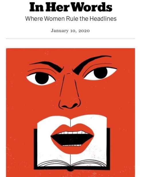 Hanna Barczyk's "Her Words" Illo for NYT