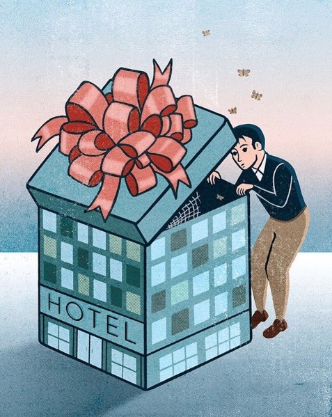 Illustrator Blair Kelly for Hotelier Magazine