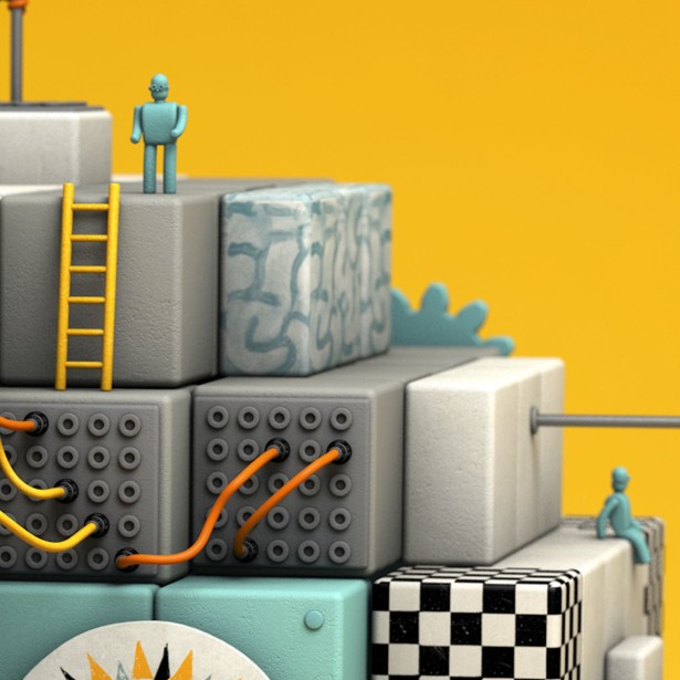 Richard Borge Illustrates Neural Wayfinding for Scientific American