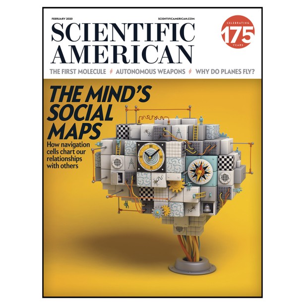 Richard Borge Illustrates Neural Wayfinding for Scientific American