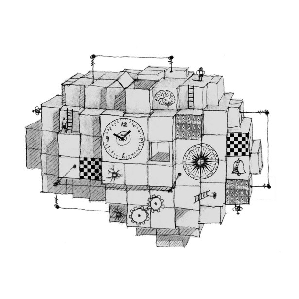 Richard Borge Illustrates Neural Wayfinding for Scientific American