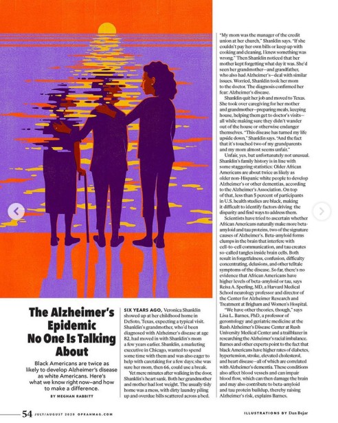 Bejar Illustrates the Hardships of Alzheimer’s for “O” Magazine