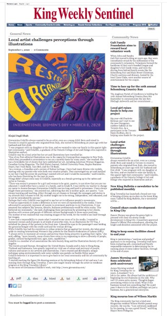 Giovannina Featured In King Mosaic and King Weekly Sentinel