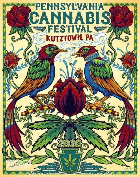 Brian Allen Sells Limited Edition “PA Cannabis Festival” Poster