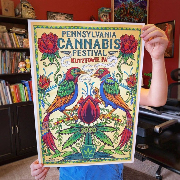 Brian Allen Sells Limited Edition “PA Cannabis Festival” Poster